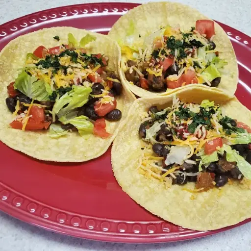 Tacos with Black Beans with Dietary Modifications